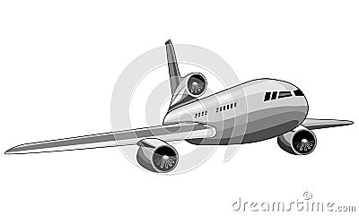 Jumbo jet plane Vector Illustration