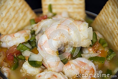 Jumbo shrimp ceviche nicaragua Stock Photo