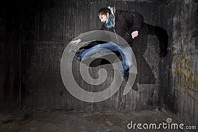 Jump - breakdance concept Stock Photo