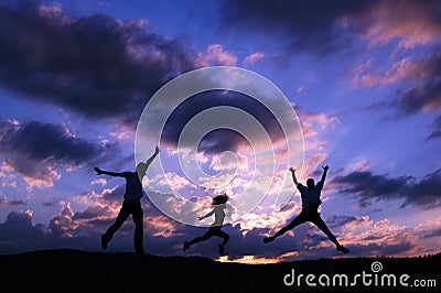 Jump for joy Stock Photo