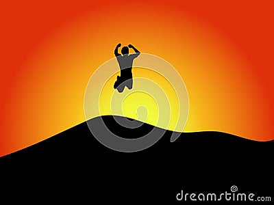 Jump for joy Vector Illustration