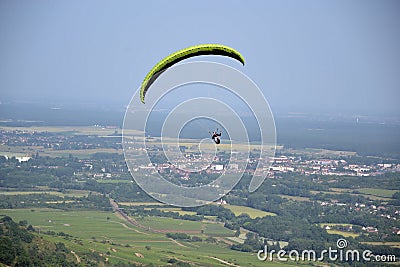 Jump with a parachute Stock Photo