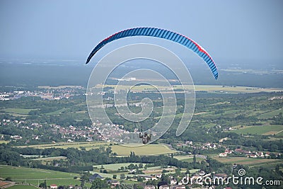 Jump with a parachute Editorial Stock Photo