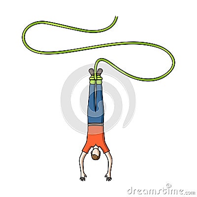 Jumping.Extreme sport single icon in cartoon style vector symbol stock illustration web. Vector Illustration