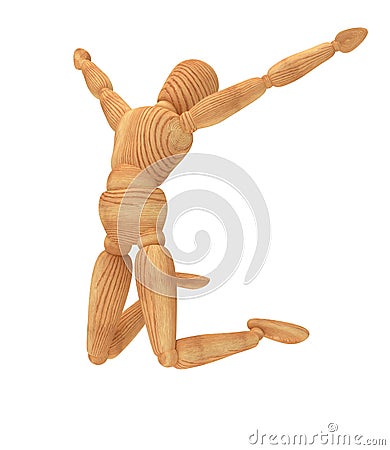 Jumping Happy Person Stock Photo