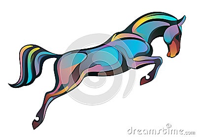 Jumping horse Vector Illustration