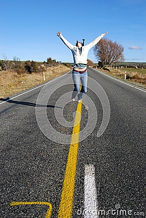 Jumping for Joy Stock Photo