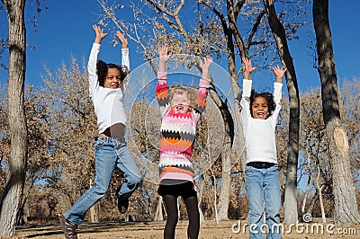 Jumping With Joy Stock Photo