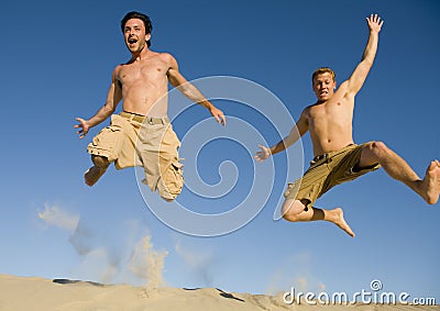 Jumping With Joy Stock Photo