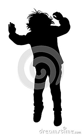 Jumping little kid Vector Illustration