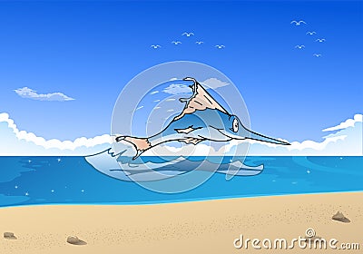 Jumping marlin fish Stock Photo