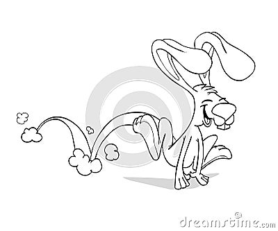 Jumping rabbit Stock Photo