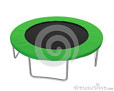 Jumping Trampoline Isolated Stock Photo