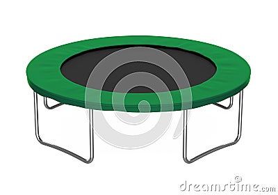 Jumping Trampoline Isolated Stock Photo