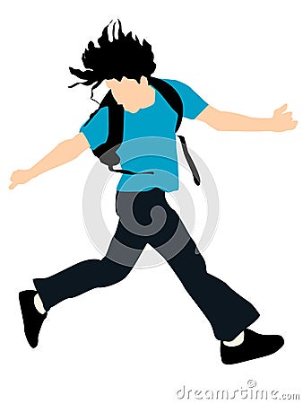 Jumping young man Stock Photo