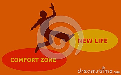 Comfort zone new life Stock Photo