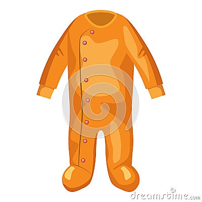 Jumpsuit for baby icon, cartoon style Vector Illustration