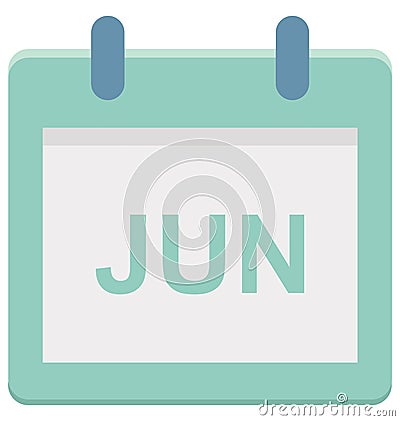 Jun, june Special Event day Vector icon that can be easily modified or edit. Vector Illustration