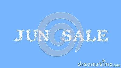 Jun Sale cloud text effect sky isolated background Stock Photo