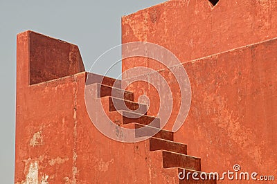 Steps on a Jantar Mantar, an astronomy instruments Stock Photo