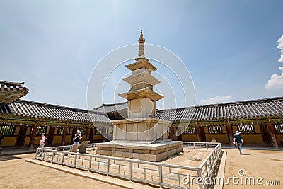 Jun 23, 2017 The stone pagoda Seokgatap at Bulguksa temple in Gyeongju, South Korea - Tour destination Editorial Stock Photo
