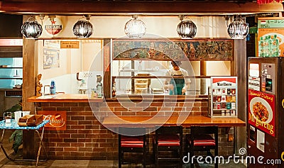 Vintage asian noodle shop, ramen shop street food concept decoration Editorial Stock Photo