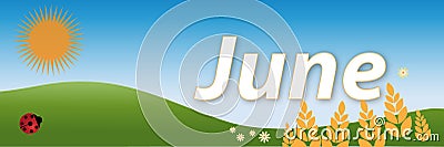 June Vector Illustration