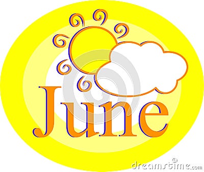 June Vector Illustration