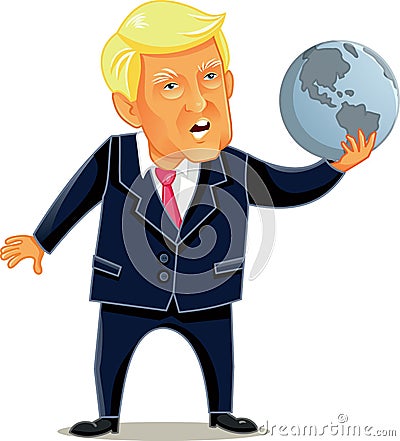 June 16 2017, Donald Trump Vector Caricature Vector Illustration