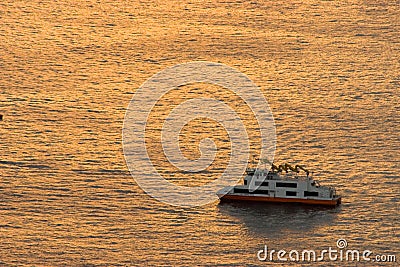 2 June 2207 golden sunset of Victoria harbour , hong kong Editorial Stock Photo