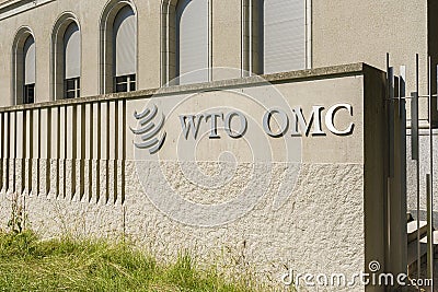 Geneva, Switzerland, building of the World Trade Organization WTO Editorial Stock Photo