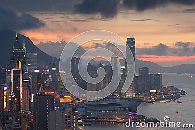 24 June 2007 Hong Kong City Skyscraper Buildings and Business Financial District Editorial Stock Photo