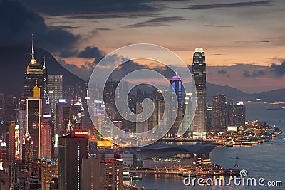 24 June 2007 Hong Kong City Skyscraper Buildings and Business Financial District Editorial Stock Photo