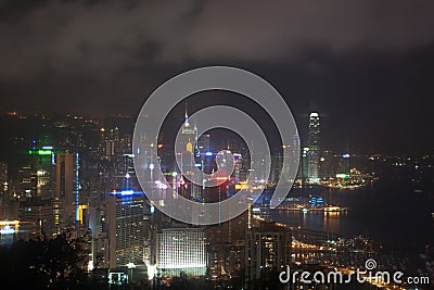 2 June 2207 the view of hk skyline from Red incense burner summit Editorial Stock Photo