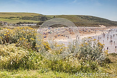 Woolacombe Beach Devon Editorial Stock Photo