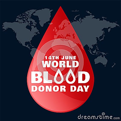 June world blood donor day concept background Vector Illustration