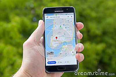 Google Maps Editorial Stock Photo