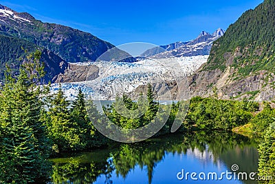 Juneau, Alaska. Mendenhall Glacier Stock Photo