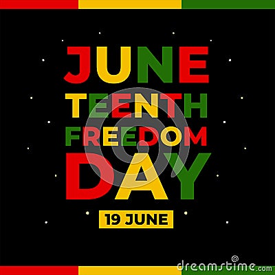 Juneteenth Day, African-American history and heritage. Vector Illustration