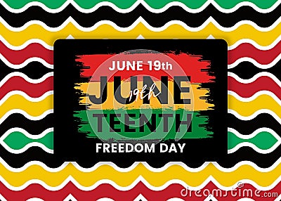 Juneteenth Freedom Day. African-American Independence Day Celebration Stock Photo