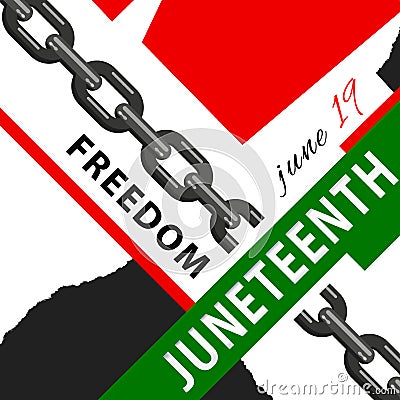 Juneteenth independence day Vector Illustration