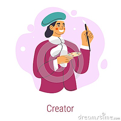 Jungian archetype of creator, artist personage Stock Photo