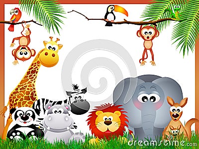 Jungle animals Stock Photo