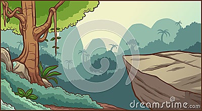 Jungle background Vector Illustration