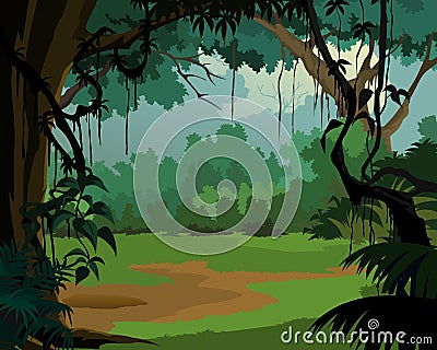 Jungle background - Pleasant Scenery Stock Photo