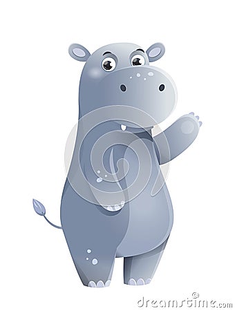 Jungle hippo icon Vector Illustration