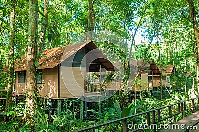 Jungle huts Stock Photo