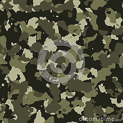 Jungle seamless camo pattern Vector Illustration