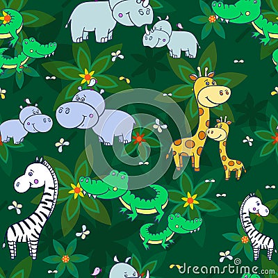 Jungle seamless pattern-01 Vector Illustration