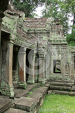 Jungle Temple - Angkor Wat Stock Photo